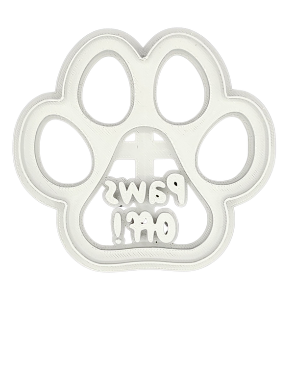 Paws Off Cookie Cutter Medium