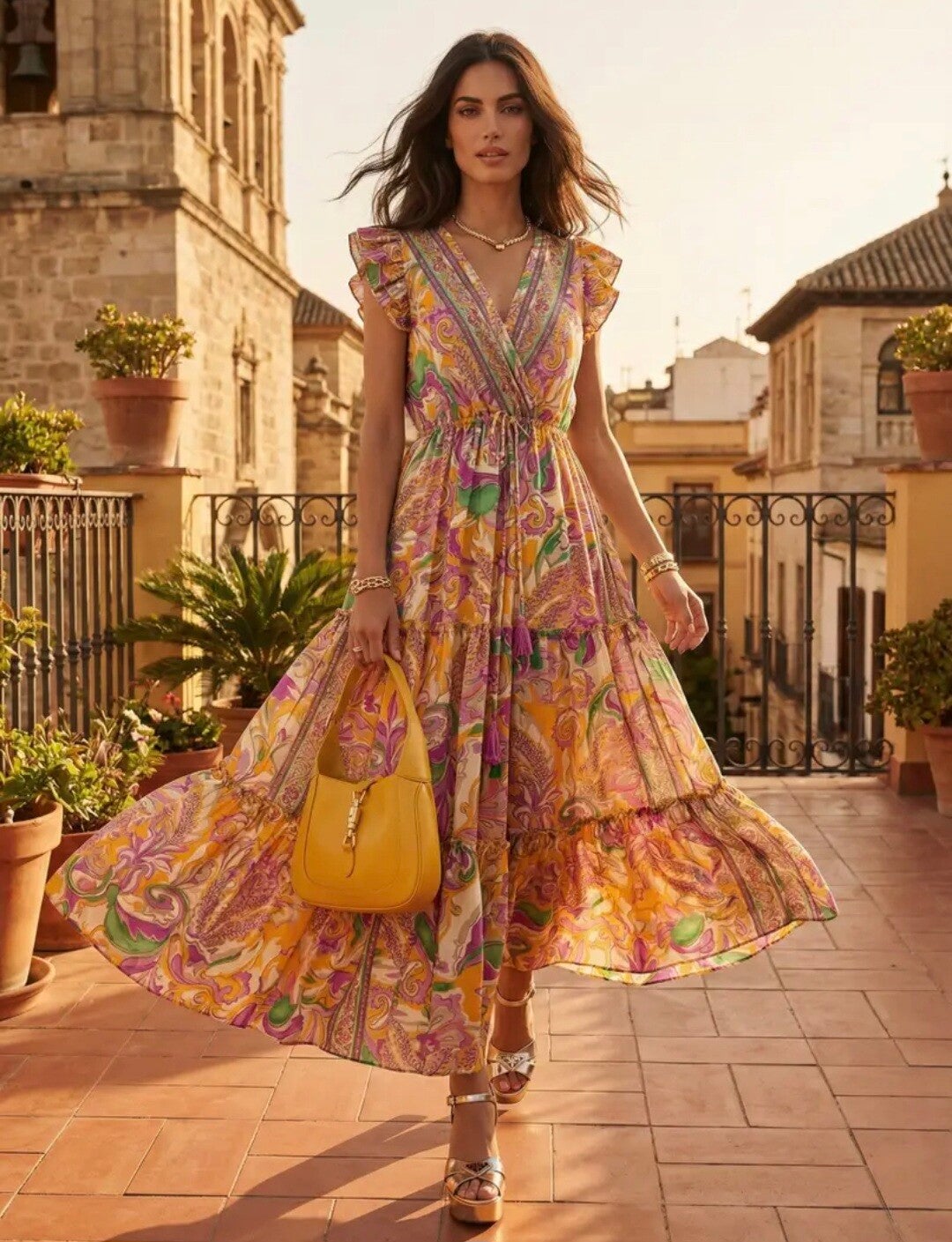 Robe à imprimés floraux