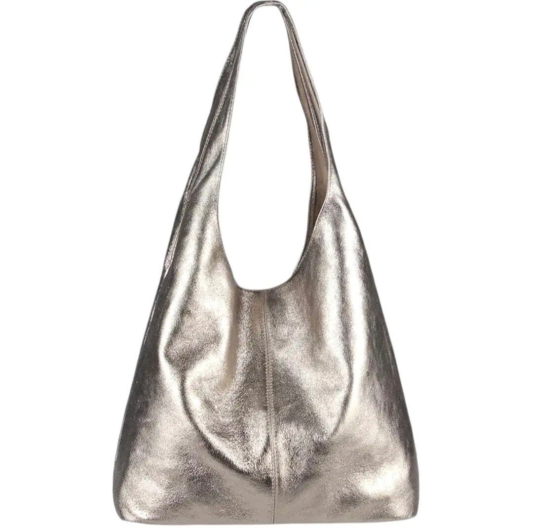 Sac épaule en daim laminé