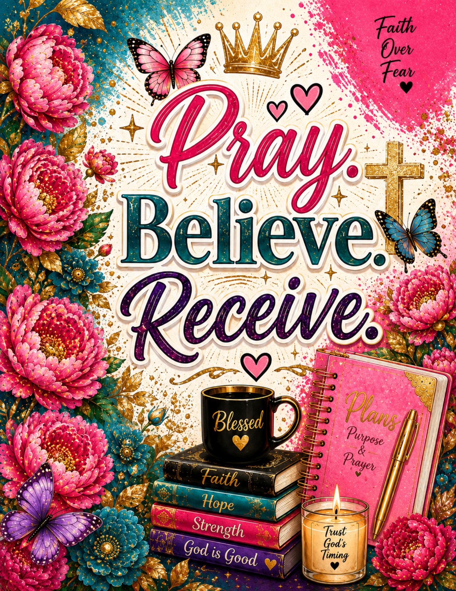 Pray, Believe, Receive Planner