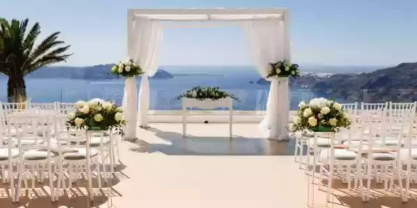 Beach front wedding
