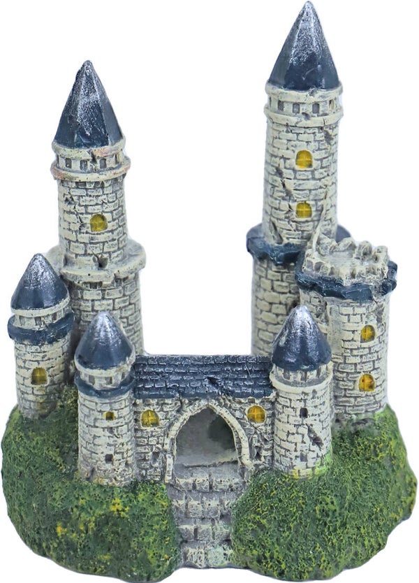 Boon Aqua Deco ornament polyresin kasteel blauw/wit, 12×14 cm
