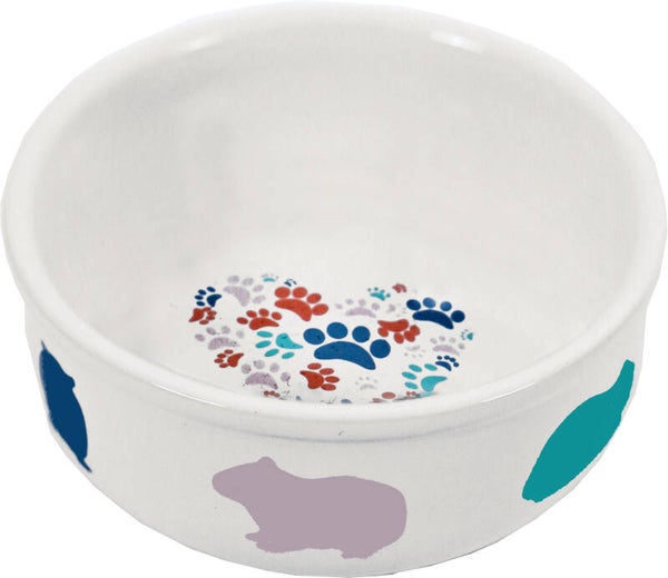 Boon cavia eetbak steen wit met pastel print