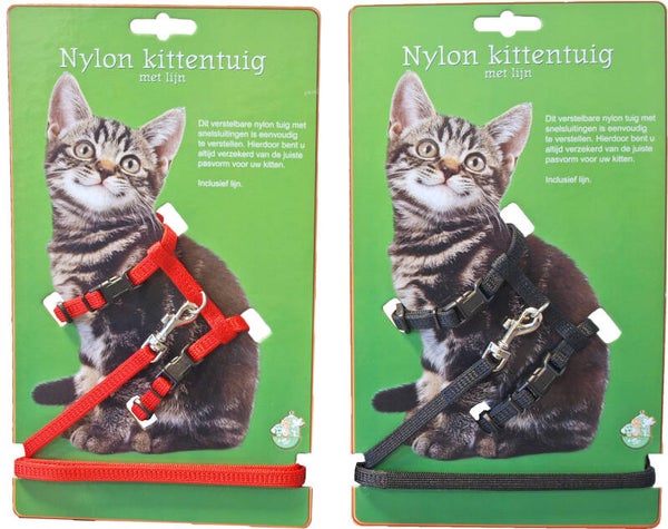 Boon kittentuig met lijn nylon