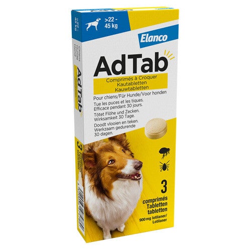 AdTab Kauwtabletten Hond 22-45 kg  3 tabl