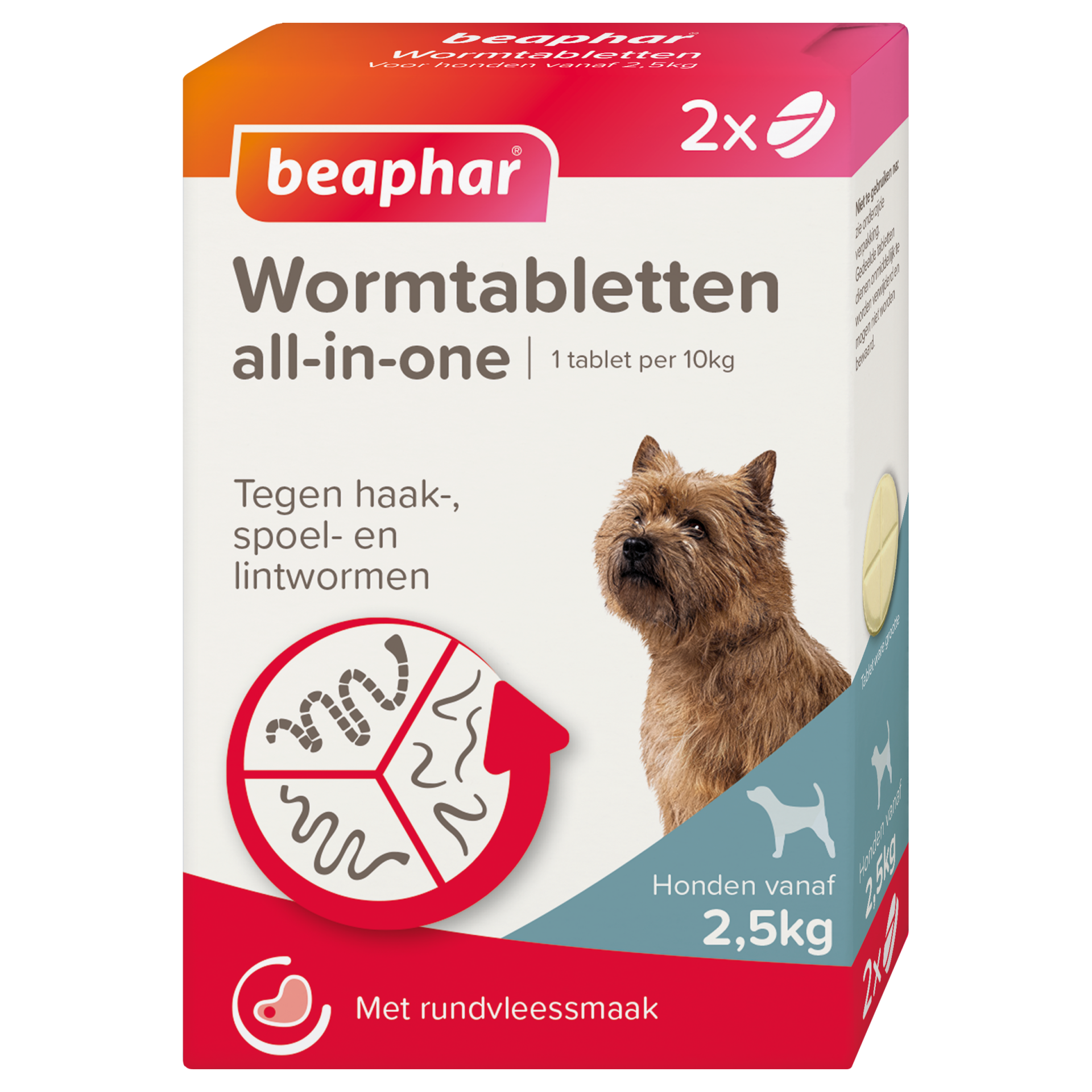 Beaphar Wormtabletten All-in-One hond 2,5-20kg 2 tabletten