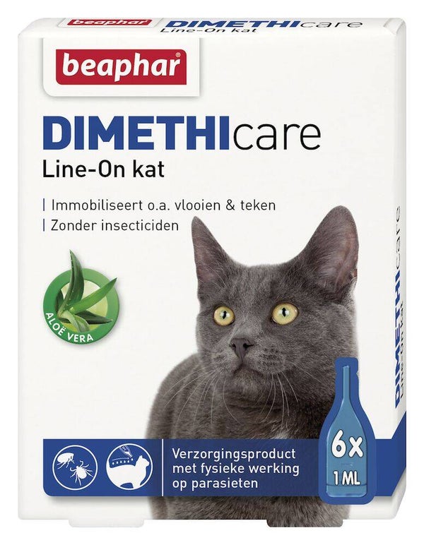 Beaphar DIMETHIcare Line-on Kat 6 pipetten