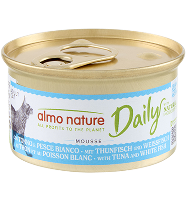 Almo Nature Daily Mousse met Tonijn en Witte Vis 24x85 gr