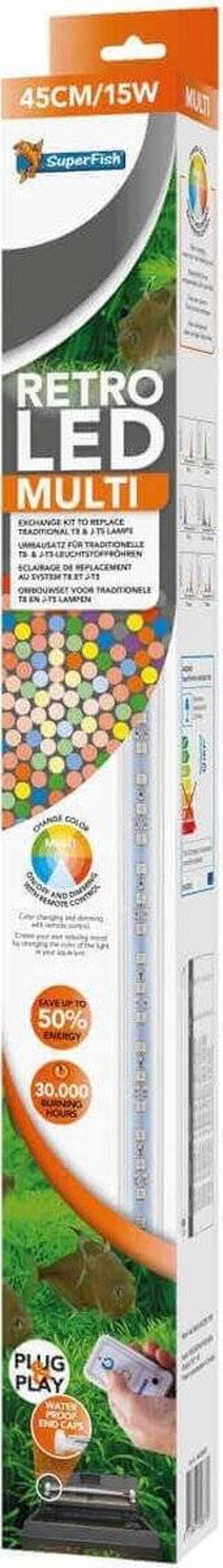 Superfish Retro LED Multi T8&JT5 45CM/15W