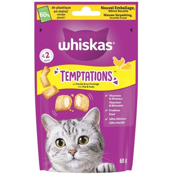 Whiskas Temptations Kip /Kaas