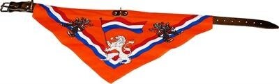 Boony Halsband Hond Zakdoek met Leeuw Oranje 25 cm