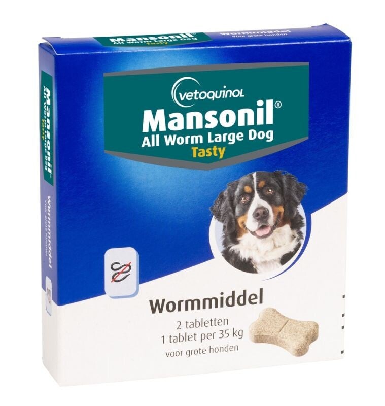 Mansonil All Worm Tasty Grote Hond 2 tabl