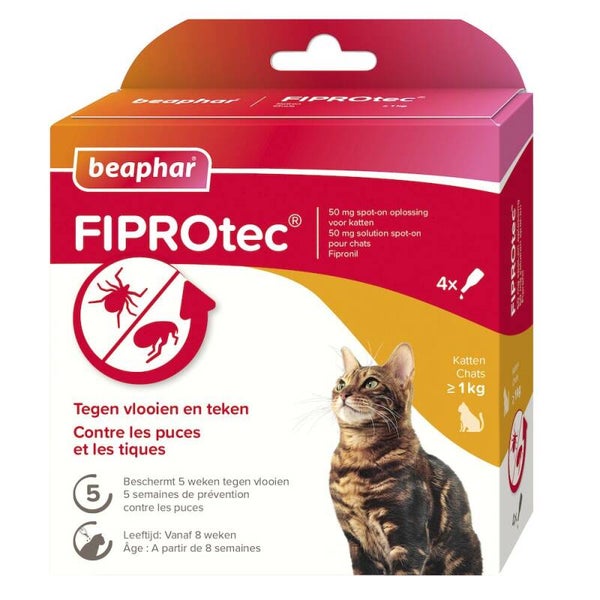 Beaphar FIPROtec® Spot-On kat 4 pipetten