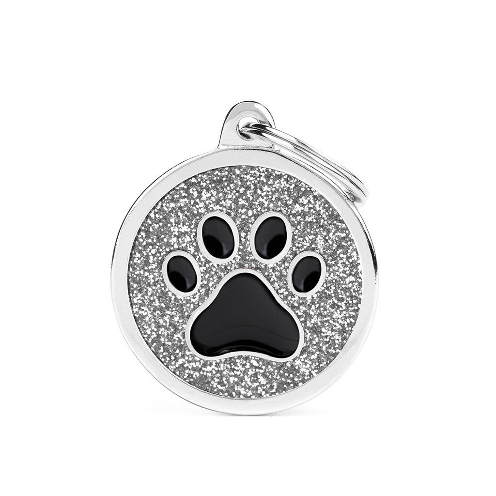 MyFamily Penning Big Glitter Circle Paw Black