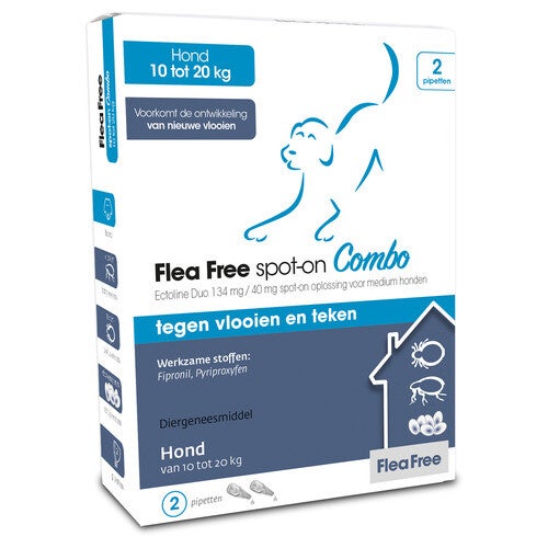 Flea Free Spot-On Combo Hond 2 pip Medium