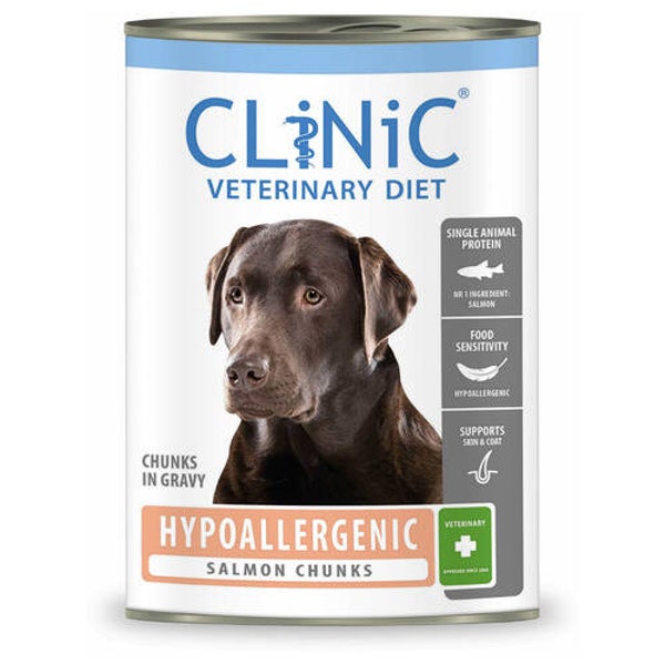 CliNiC Veterinary Diet dog hypoallergenic salmon chunks 415gr