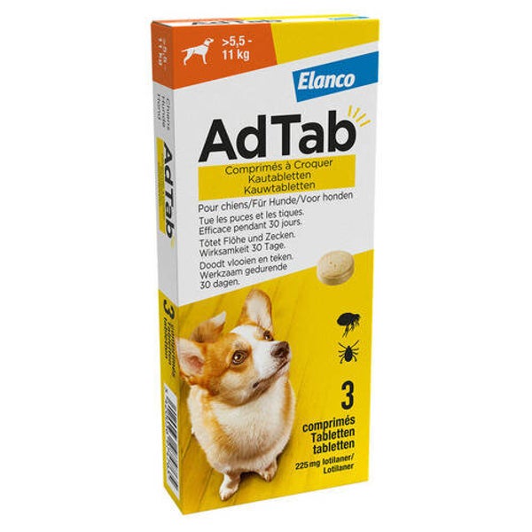 AdTab Kauwtabletten Hond 5,5-11 kg  3 tabl