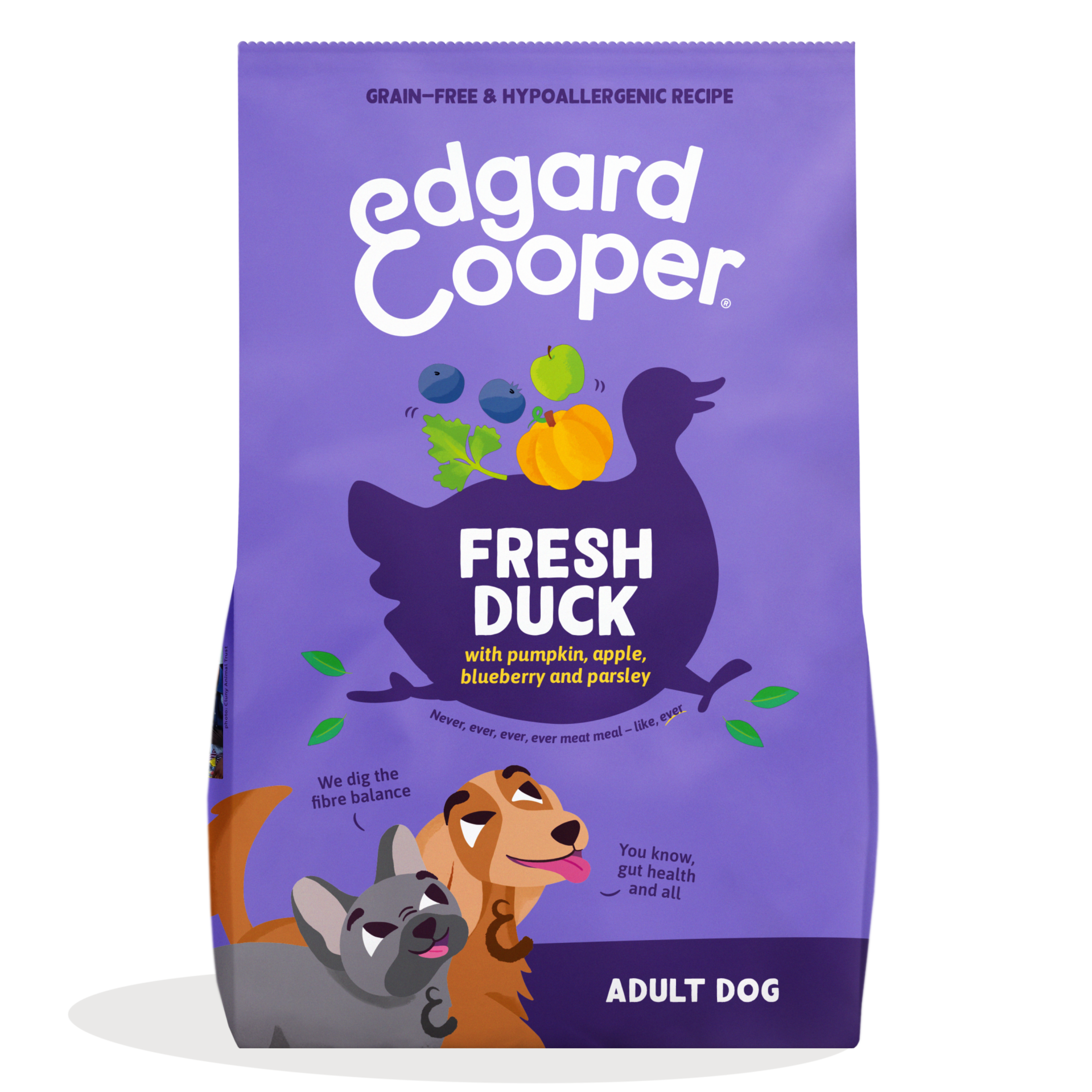 Edgard&Cooper hond adult brok eend L 12kg