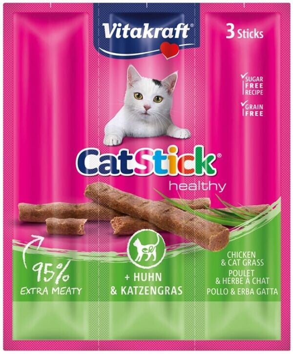 Vitakraft Cat Stick Kip en kattengras