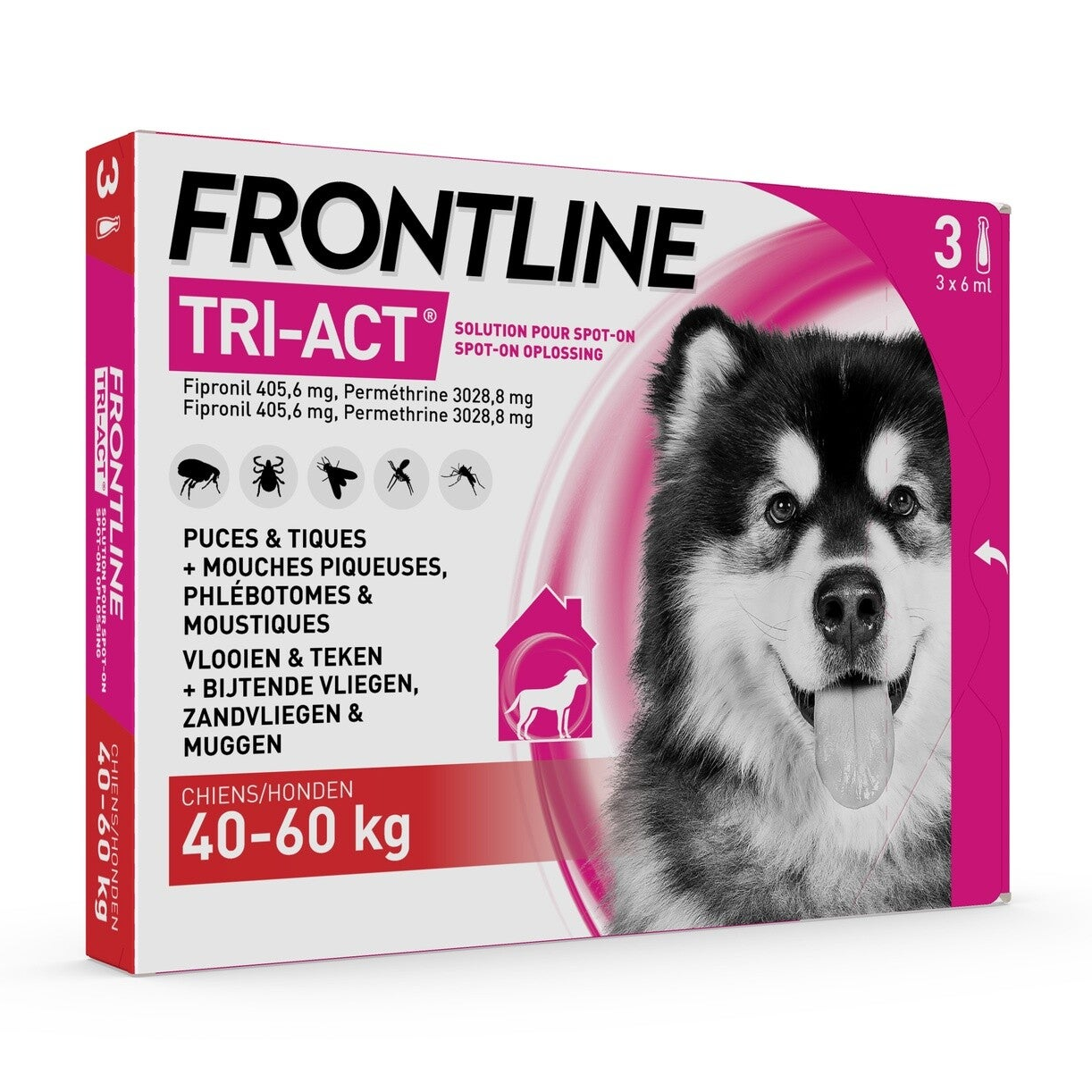 Frontline Tri-Act 3 Pipet 40 - 60 kg