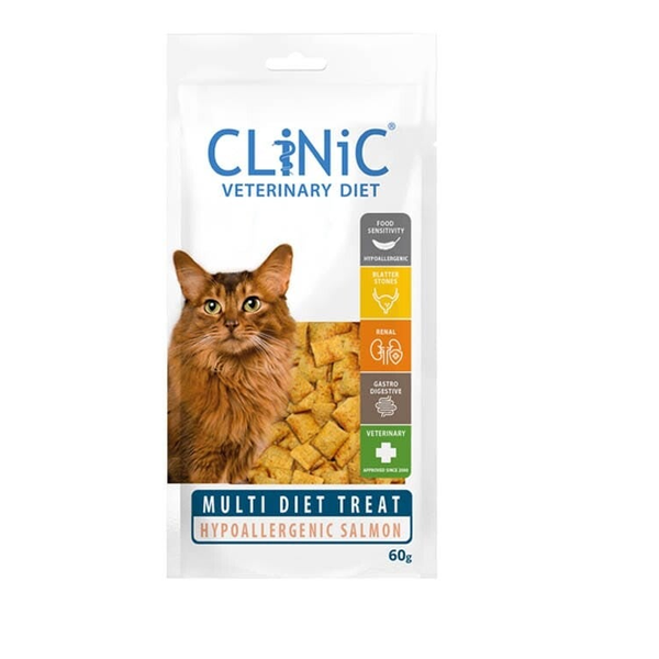 CliNiC Veterinary Diet cat multi diet treat salmon 60gr 10 stuks