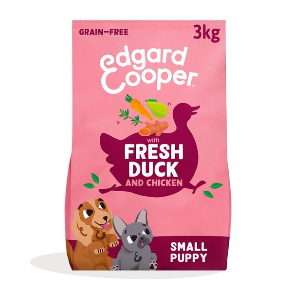 Edgard & Cooper Puppy verse eend en kip Small 3 kg