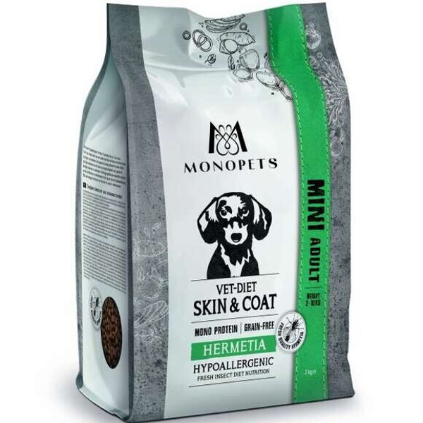 Monopets Vet-Diet Mini SkinCoat hermetia 2 kg
