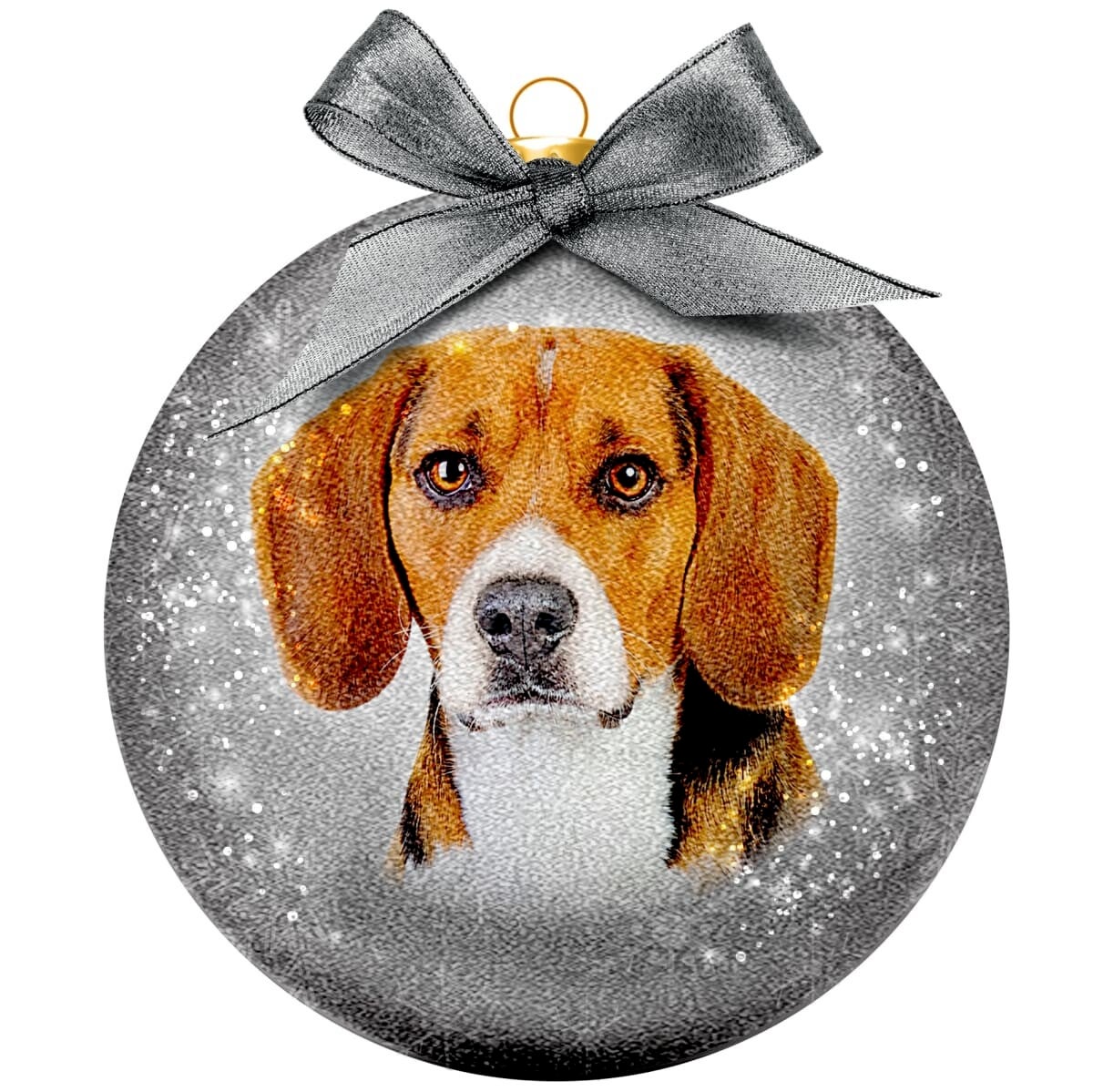 Kerstbal Frosted Beagle