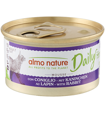 Almo Nature Daily Mousse met Konijn 24x85 gr