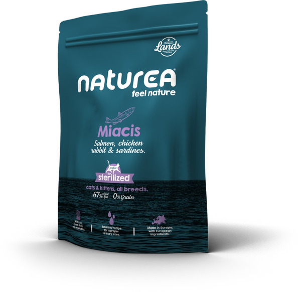 Naturea Miacis Zalm, kip, konijn & sardines 350 gr