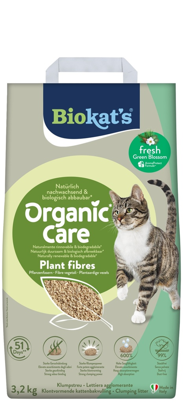 Biokat's Organic Care Plant Fibres Fresh 3,2 kg
