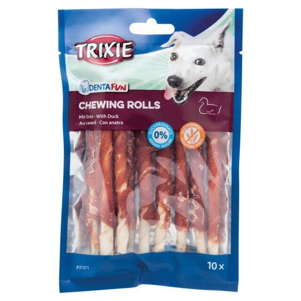 Trixie Denta Fun Duck Chewing Rolls 12 cm 30 stuks
