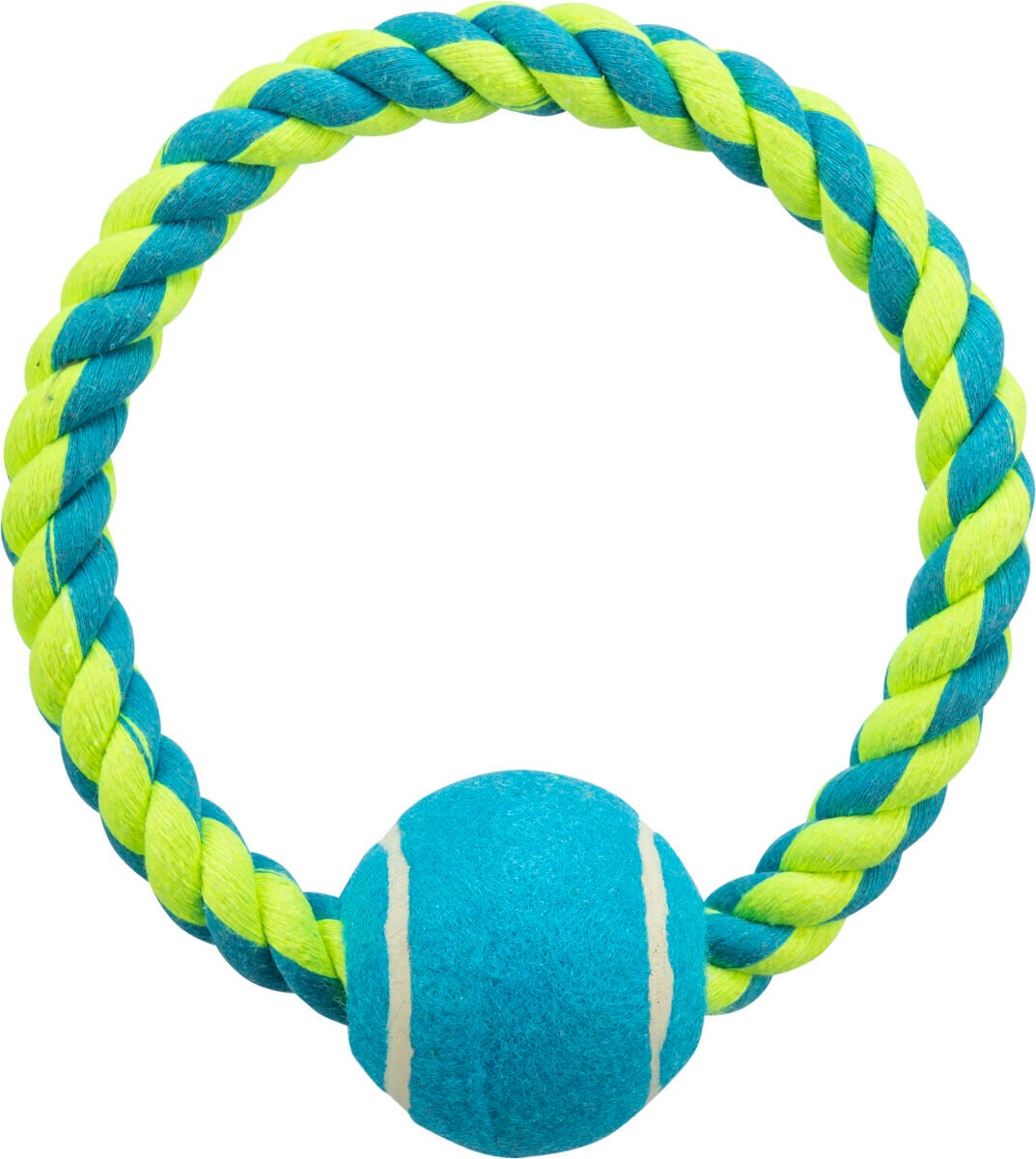 Trixie Touw-Ring met Tennisbal, katoen/polyester