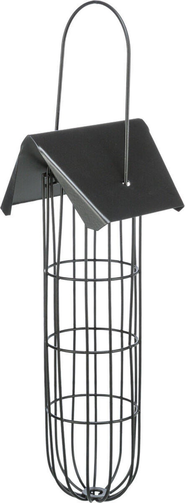 Trixie mezenbollen houder met dak 4 bollen metaal zwart