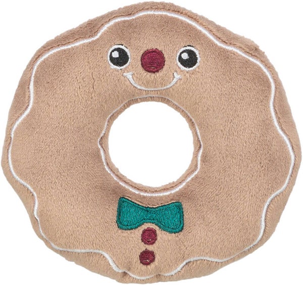 Trixie Kerst Mr. Donut, pluche kerstversie van Mr. Donut ø 10 cm
