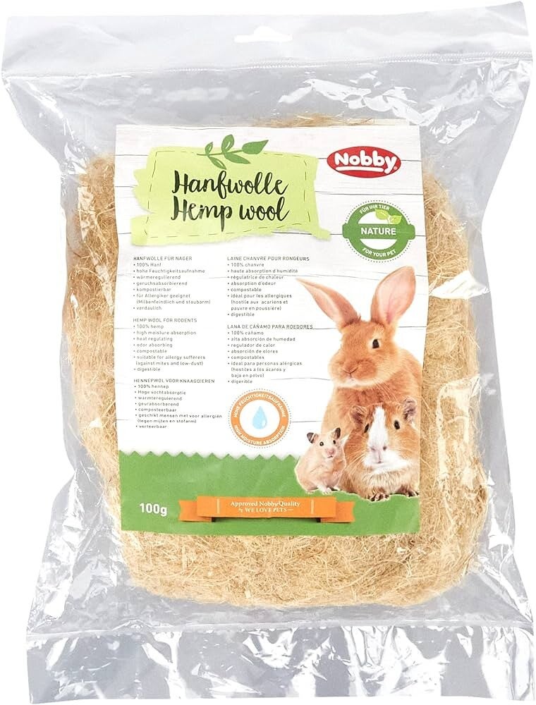 Nobby Knaagdier Hennep wol 100 gr