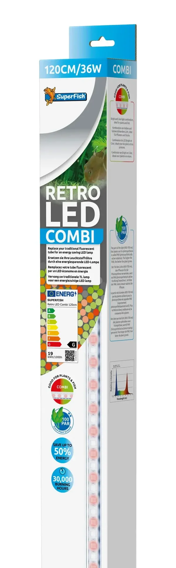 SuperFish Retro Led Combi T8&T5 120 CM/36 WATT