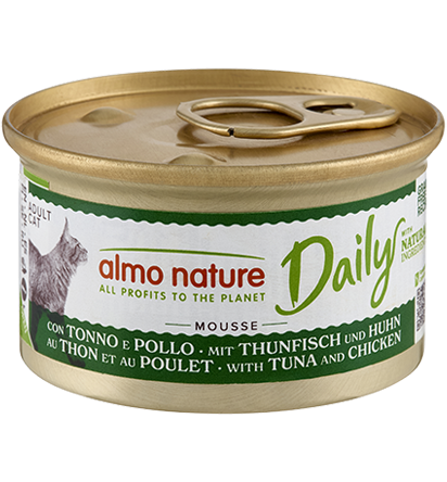 Almo Nature Daily Mousse met Tonijn en Kip 24x85 gr
