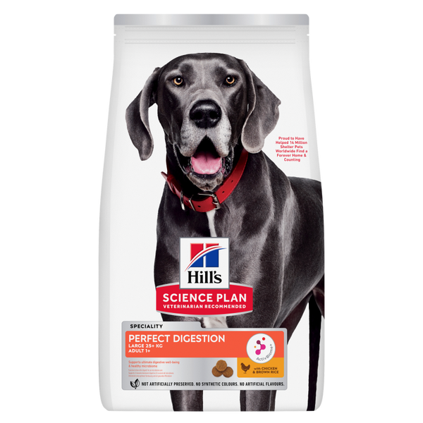 Perfect Digestion Adult Large Breed Hondenvoer met Kip & Bruine Rijst 12 kg
