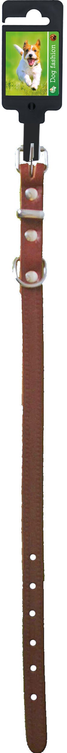 Leren halsband 12 mm/30 cm Bruin