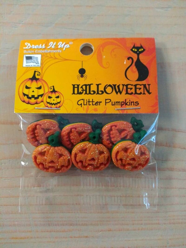 Dress it up - Sierknopen - Glitter pumpkins