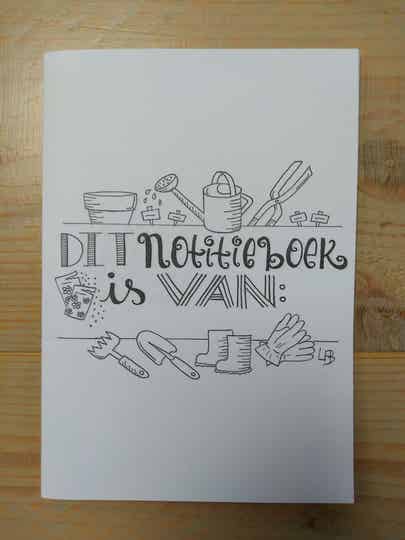 Notitieboek binnenkant - Tuinieren