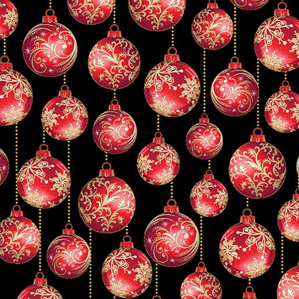 A Festive Medley - Ornament Black Red