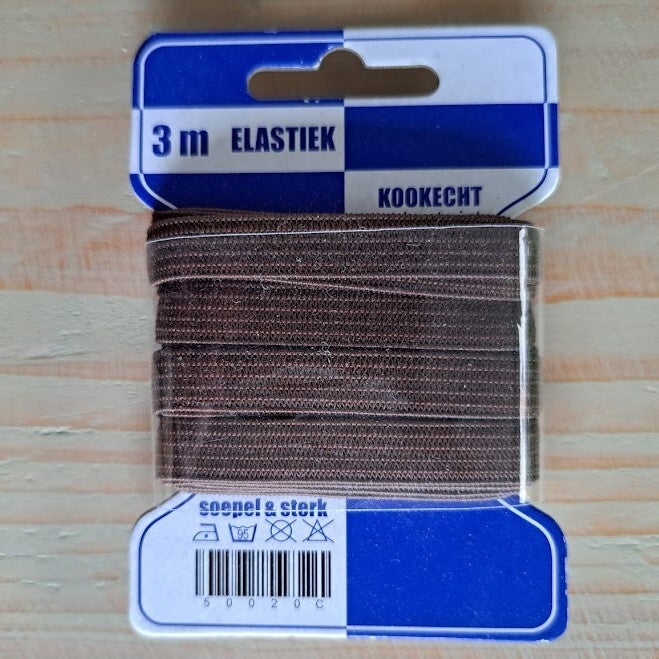 Elastiek - Bruin - 10 mm / 3 m