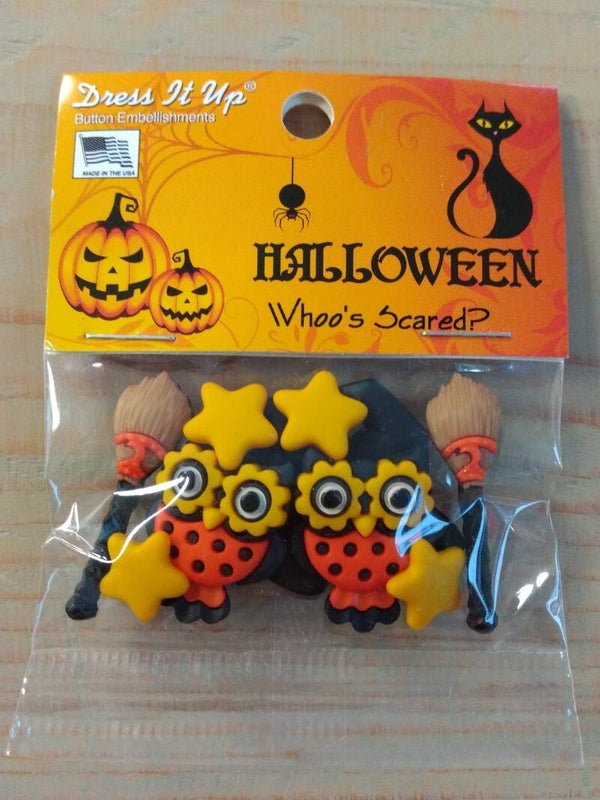 Dress it up - Sierknopen - Whoo's scared