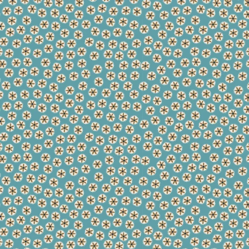 Out & About - Bloemrozetjes Turquoise