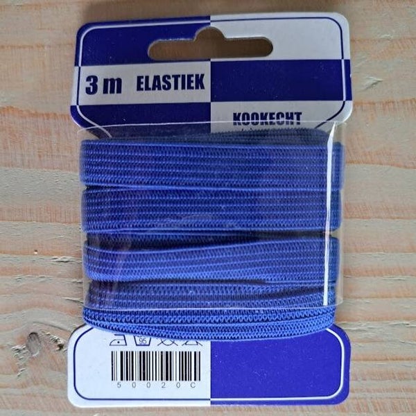 Elastiek - Blauw - 10 mm / 3 m