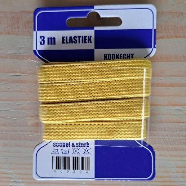 Elastiek - Geel - 10 mm / 3 m