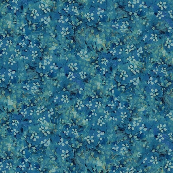 Forest Whisper - Tonal Floral Cobalt