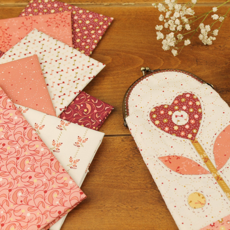 fat quarters forever quiltstof met een etui van dezelfde stof